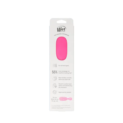 Miniatura 12 de Wet Brush Cepillo de pelo potenciador de brillo, color rosa, exclusivo con cerdas IntelliFlex ultrasuaves, cerdas naturales de jabalí que dejan
