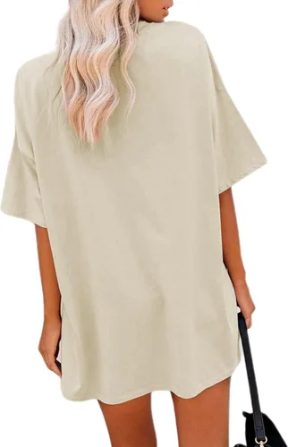 Miniatura 2 de Remidoo Camiseta casual de manga corta con cuello redondo y manga corta para mujer
