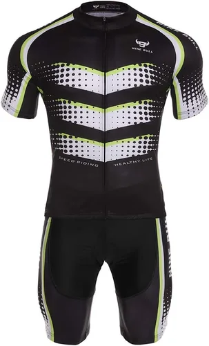 Miniatura 2 de Conjunto de camiseta de ciclismo para hombre, camiseta reflectante de secado rápido y pantalones cortos de ciclismo acolchados 3D, M