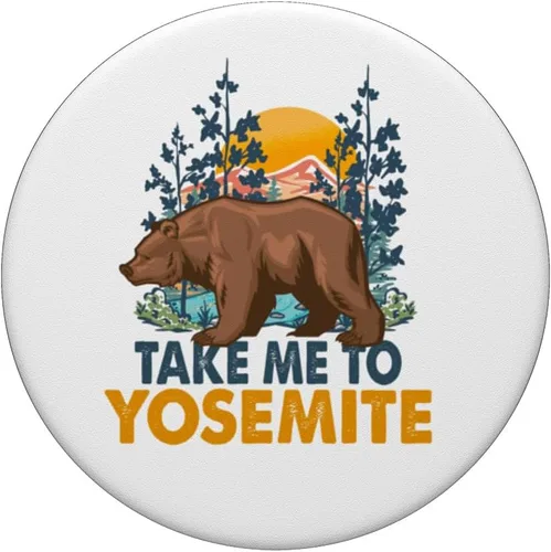 Miniatura 3 de PopSockets PopGrip intercambiables para acampar en Yosemite Vintage Parque Nacional Yosemite