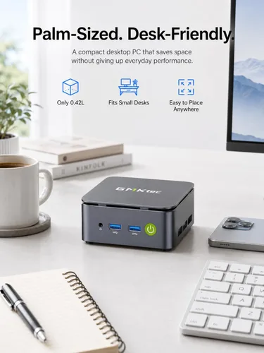 Miniatura 6 de GMKtec Mini computadora de PC, G10 Ryzen 5 3500U (Beats N150/4300U/3200U), 16GB RAM 256GB SSD 2.5GbE NIC LAN Escritorio Oficina Hogar Negocios HTPC