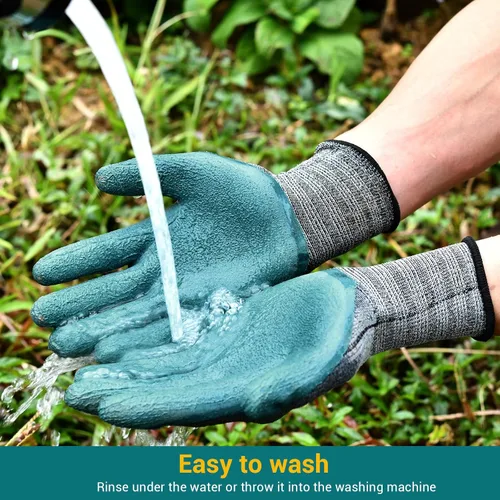 Miniatura 6 de DOFOWORK Gardening Gloves - 6 Pair Gardening Gloves for Women/Men, Breathable Natural Latex Garden Gloves with Grip