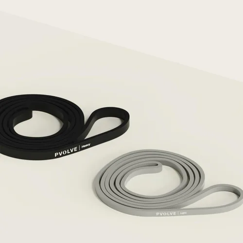 Miniatura 2 de Pvolve Juego de bandas para el cuerpo: bandas de resistencia ligeras y pesadas con funda de transporte, añade hasta 35 libras de carga, fuerza
