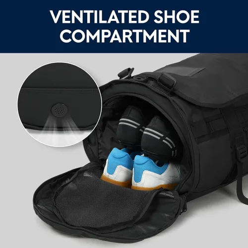 Miniatura 3 de Haimont Mochila de lona, bolsa de viaje con compartimento para zapatos, resistente al agua, para hombres y mujeres, viajes diarios,