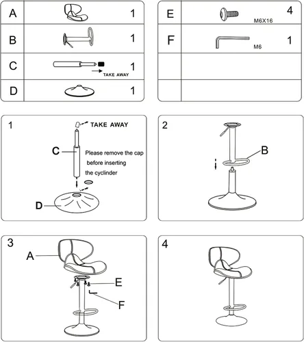 Miniatura 6 de CangLong Taburete de bar giratorio ajustable, sillas de altura de mostrador con respaldo y reposapiés para bar, cocina, comedor, sala de estar y pub
