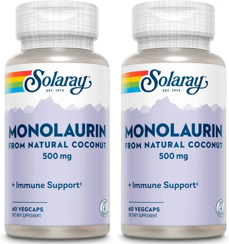 Miniatura 9 de SOLARAY Monolaurina de 500 mg de coco natural, suplemento de monolaurina para un potente apoyo nutricional, verificado en laboratorio, 60 porciones