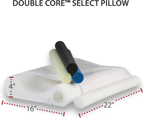 Miniatura 8 de Core Products Almohada cervical de doble núcleo seleccionada, soporte ortopédico para el cuello con 4 rollos ajustables para aliviar el dolor