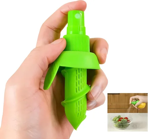 Paquete de 2 pulverizadores de jugo de limón, jugo de naranja manual en aerosol cítrico para sabor fresco, exprimidor de limón para ensalada,