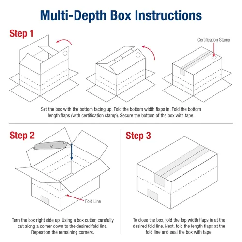 Miniatura 4 de Box USA Paquete de 10 cajas de cartón corrugado de doble pared resistente, 20 pulgadas de largo x 20 pulgadas de ancho x 12 pulgadas de alto, kraft