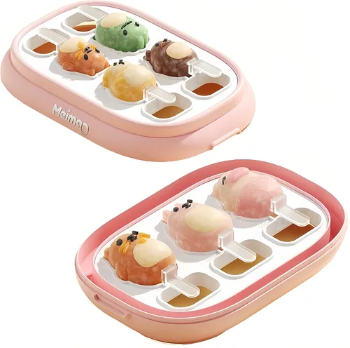 Miniatura 7 de AuraGlor Juego de 7 moldes para paletas de doble capa, para hacer helados, accesorios de cocina para hacer helados, fácil liberación, reutilizable