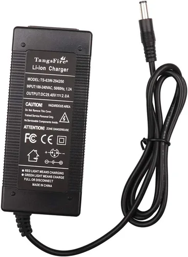 Miniatura 7 de Cargador de 29.4V CC 29.4V/0.4a 25.9V 24V para batería de litio 7S, baterías de litio de 350 W, 12 AH, 500 W, sillas de ruedas plegables ligeras