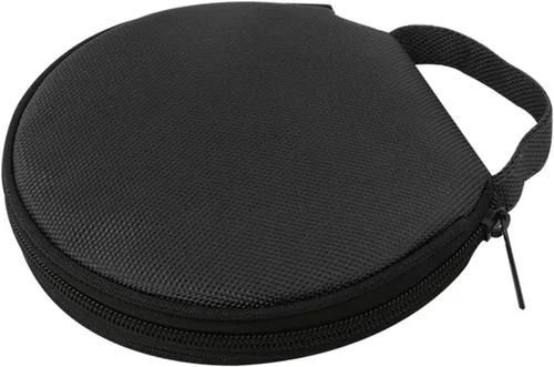Miniatura 4 de Estuche de almacenamiento para CD/DVD, organizador portátil con cremallera redonda Oxford para CD/DVD, para automóvil, hogar, oficina, viajes (beige)