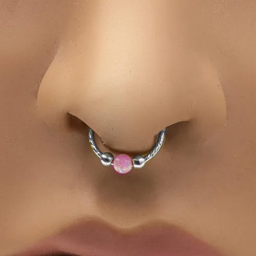 Miniatura 22 de Fake Opal Septum Rings