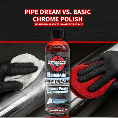 Miniatura 8 de Rebel Pipe Dream Acondicionador y Limpiador de Pulimento de Cromo de 12 oz para Tubos de Cromo, Chimeneas, Escape y Todo lo que Está en el Medio