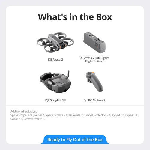 Miniatura 6 de DJI Avata 2 Fly Smart Combo (Batería única), dron FPV con cámara 4K, experiencia inmersiva, acrobacia con un solo toque, protector de hélice