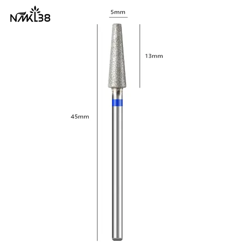 Miniatura 2 de Broca profesional de carburo para cutícula de uñas con forma de cono de 3/32 pulgadas para herramientas de manicura y pedicura (mediano)