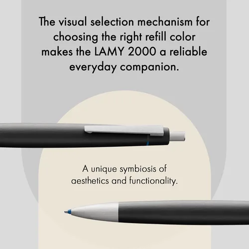 Miniatura 3 de Lamy 2000 – Bolígrafo con cepillado SS Clip en 4 colores (L401)