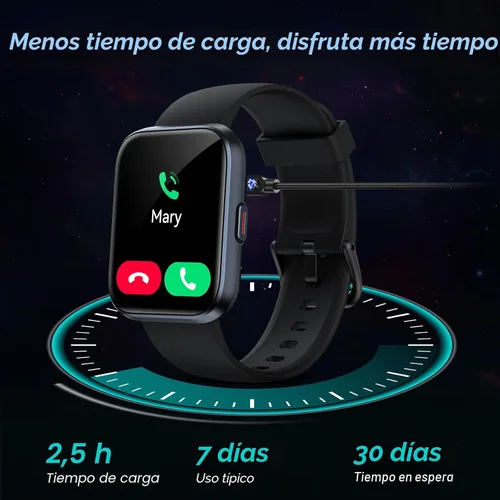 Miniatura 6 de Relojes inteligentes para hombre, Android y iPhone, 1.8 pulgadas HD Alexa reloj inteligente integrado con llamadas Bluetooth, IP68 impermeable