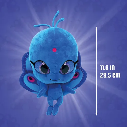 Miniatura 5 de Miraculous Ladybug - Kwami Mon Ami Duusu, juguetes de peluche de pavo real de 9 pulgadas para niños, juguete de peluche súper suave con ojos
