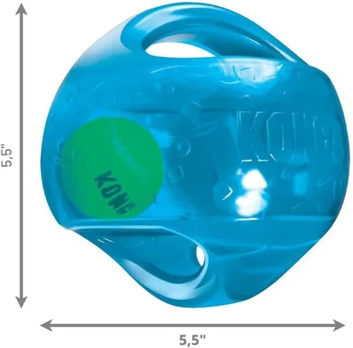 Miniatura 5 de KONG Jumbler Ball - Juguete interactivo para tiempo de juego de perros y cachorros - Juguete de búsqueda con pelota de tenis - Suministros