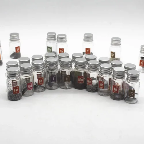 Miniatura 7 de Kit de muestras de elementos puros para colección periódica de tablas periódicas, metales de tierras raras, frascos y ampollas, ideal como regalo 30