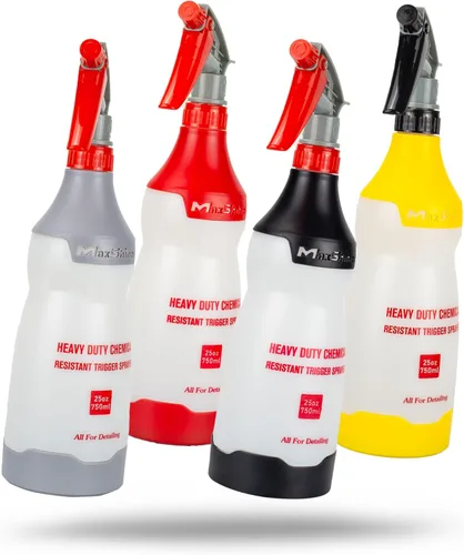 Maxshine Botella de spray resistente de gran capacidad – Pulverizador de detalle de 25 oz resistente a productos químicos con boquilla ajustable y
