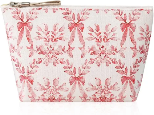 Miniatura 15 de Bolsa de maquillaje, organizador de viaje, neceser para mujer, pequeña funda de cosméticos para bolso, lindo embrague de almacenamiento de tela