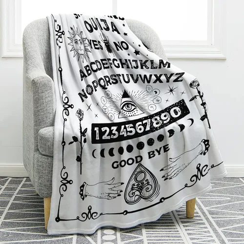 Jekeno Manta con Tablero de Ouija, Regalos para Mujeres, Hombres, Niños, Niñas, Niños, Día de la Madre para Mamá, Papá, Decoración Gótica de Bruja,