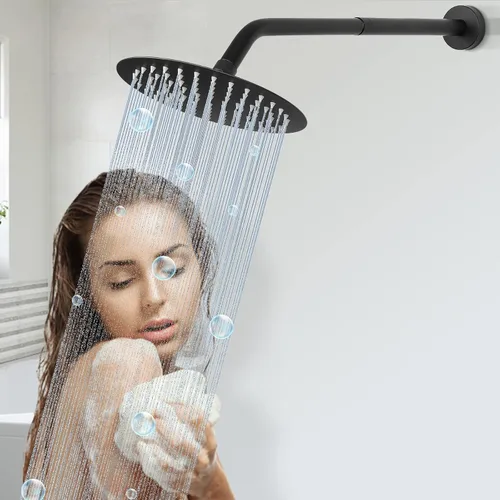 Miniatura 7 de Brazo extensor de cabezal de ducha HarJue, salida de agua de extensión de ducha - reduce la existente, extensión de tubo de ducha para baño, hecho