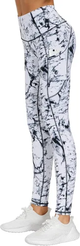 Miniatura 4 de THE GYM PEOPLE - Pantalones deportivos de yoga gruesos de tiro alto para mujer, con bolsillos y control de abdomen, leggings para entrenar y correr