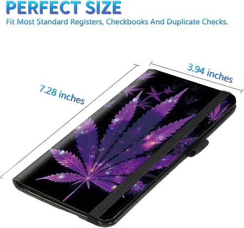 Miniatura 53 de Funda para chequera para hombres y mujeres, cartera de cuero RFID con ranuras para tarjetas de crédito, soporte de cheques duplicados personales