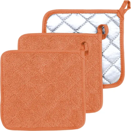 Miniatura 14 de Soporte para ollas de horno de algodón resistente al calor, agarradera de tela de toalla para cocina, guantes de horno para cocinar, cuadrado, 7 x 7