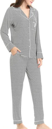 Miniatura 2 de N Nora Twips - Pijama suave de manga larga para mujer con botones, tallas XS-XXL