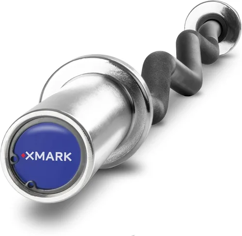 Miniatura 3 de XMark Olympic Bar - Barra rizadora con pesas, par de pesas olímpicas o juego de discos olímpicos de diamante negro, calidad premium, revestimiento