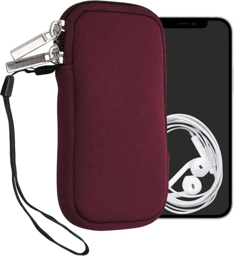 Miniatura 86 de kwmobile Funda universal para teléfono tamaño XS - 3,5/4 pulgadas - Funda de neopreno para teléfono inteligente con cremallera - Funda impermeable