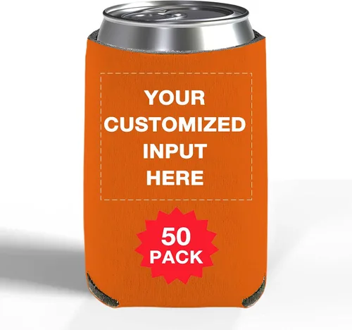 Miniatura 87 de Enfriadores de cerveza personalizados con manga de lata, 20 unidades, enfriador de latas personalizado con logotipo de foto para bodas, pesca, Negro