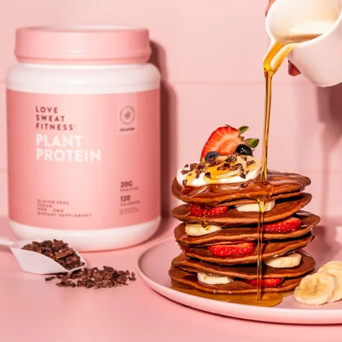 Miniatura 6 de Love Sweat Fitness Proteína en polvo orgánica a base de plantas, chocolate, 28 porciones, 0.71 onzas de proteína, vegano, sin gluten, sin OMG
