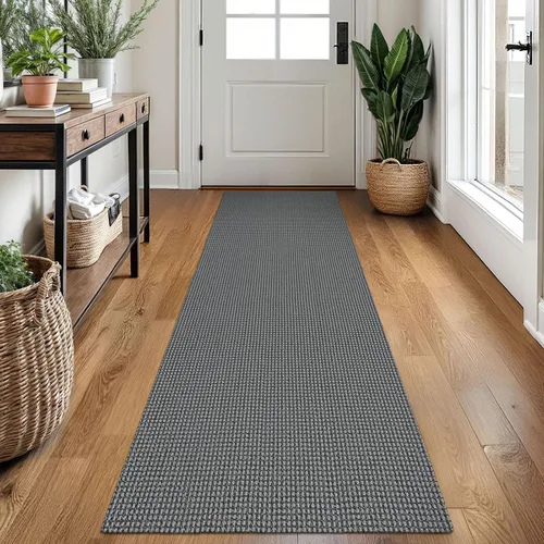 Miniatura 83 de EARTHALL Alfombra de pasillo 3x14 pies, alfombras lavables extra largas para pasillos, tejidas, antideslizante, alfombra trenzada para entrada