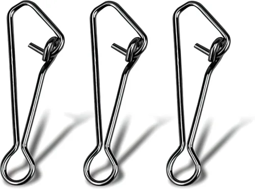 Miniatura 6 de Broches de pesca de alta resistencia inoxidable bonitos broches de pesca clips de pesca señuelo gancho conector cambio rápido cerradura agua salada