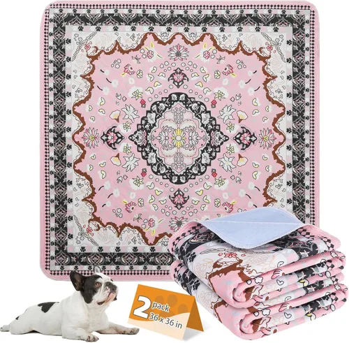 Miniatura 37 de KOOLTAIL Almohadillas lavables para orina de perros, paquete de 2 almohadillas de entrenamiento súper absorbentes reutilizables impermeables