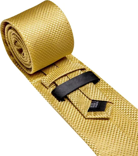 Miniatura 223 de Barry.Wang Juego de corbatas para hombre, corbata de seda a rayas, tejido a cuadros, gemelos formales, negocios, boda