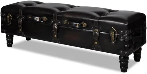 Miniatura 14 de Banco de almacenamiento de abeto de madera maciza para dormitorio, sala de estar, extremo de la cama, 43.3 x 15.7 x 19.7 pulgadas