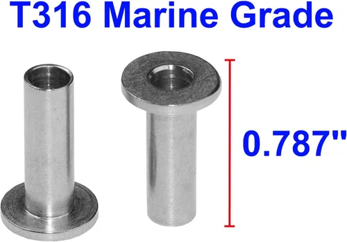 Miniatura 2 de Fundas protectoras para barandilla de cable de alambre de 1/8 pulgadas, postes de madera, barandilla de bricolaje, acero inoxidable T316 grado