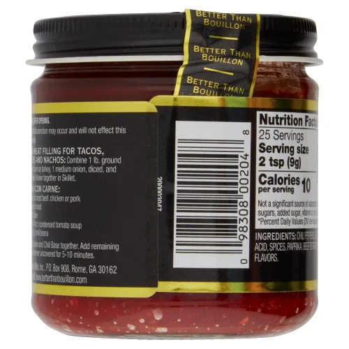 Miniatura 6 de Better Than Bouillon Base de chile, hecha de chiles tostados seleccionados y especias, base mezclable para mayor sabor, tarro de 8 onzas
