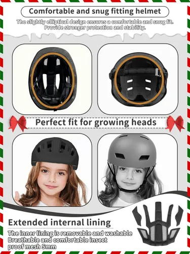 Miniatura 6 de Casco XJD para niños pequeños, casco de bicicleta para niños, ajustable, multideporte, para patinetas, para niños y niñas, liviano, para niños de 1