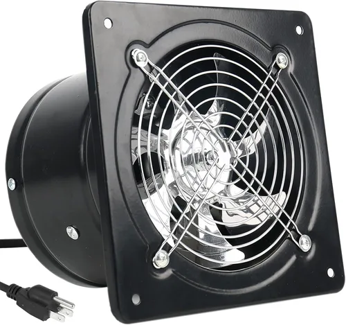 Ventilador de escape con enchufe, extractor de 8 pulgadas 735CFM a través de la pared con motor de cobre puro ligero, ventilador de ventilación para