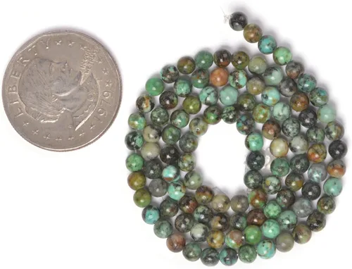Miniatura 2 de Cuentas sueltas redondas de cristal curativo de 0.16 pulgadas (0.157 in) para hacer joyas