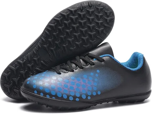 Miniatura 5 de LANDHIKER Tacos de fútbol para niños y niñas, zapatos de fútbol para interiores y niños pequeños y grandes
