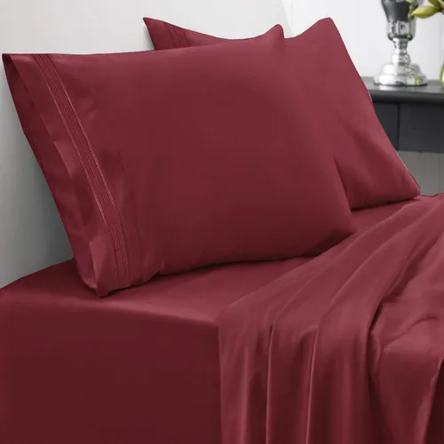 Miniatura 31 de Sweet Home Collection Juego de sábanas de 1800 hilos, sábanas de microfibra cepillada suave de calidad egipcia, juego de ropa de cama de lujo