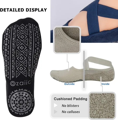 Miniatura 6 de Ozaiic Non Slip Socks for Yoga Pilates Barre Fitness Hospital Socks for Women